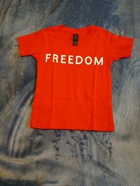 Gildan Red 'FREEDOM' Short Sleeve Kids Tee